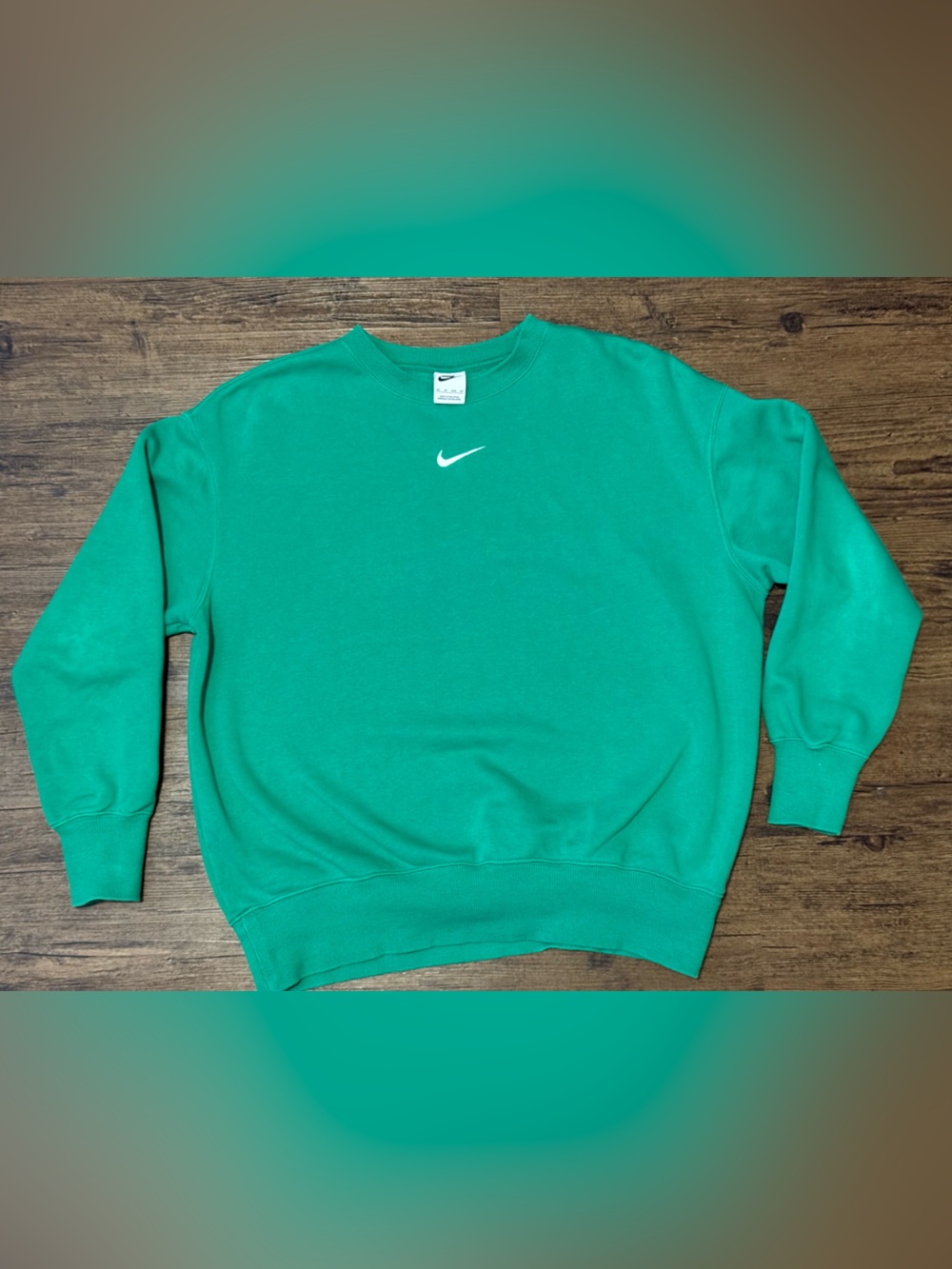 Oversized XS Green Nike Crewneck Sweater